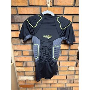 Riddell Power Adult Small Football Padded Compression Shirt Integrated Pads